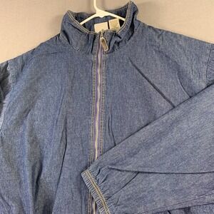 Scandia Woods Jacket Mens 3XL Blue Denim Full‎ Zip Cotton Lined Pockets Casual